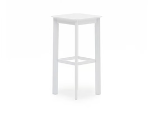 SYSTEM - High powder coated aluminium stool with footrest - Stool by Varaschin