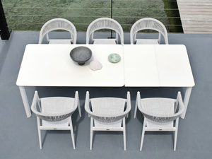 SYSTEM - Rectangular powder coated aluminium garden table - Table by Varaschin
