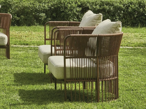 TIBIDABO - Armchair with armrests and synthetic fiber weaving - Armchair by Varaschin