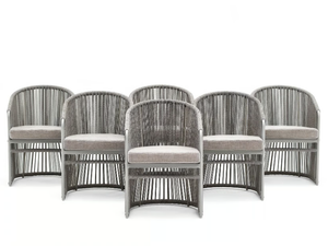 TIBIDABO - Easy chair with synthetic fiber weaving - Armchair by Varaschin