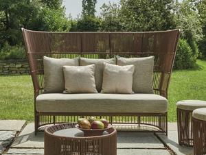 TIBIDABO - High-back sofa with synthetic fiber weaving - Sofa by Varaschin