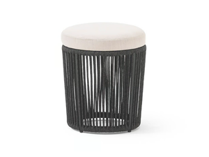 TIBIDABO - Round powder coated aluminium garden pouf - Pouf by Varaschin