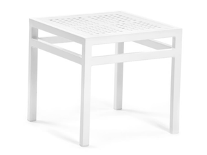 VICTOR - Square powder coated aluminium coffee table - Side table by Varaschin