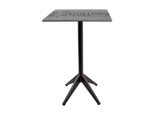 BATTLE - Square iron table with 4-star base - Table by Vela Arredamenti