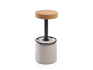BOTERO CONCRETE - Cement barstool with footrest - Stool by Vela Arredamenti