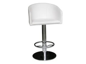 CRONO - Upholstered stool with armrests with back - Stool by Vela Arredamenti