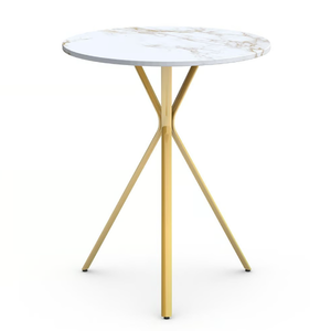 CURVA - Round iron contract table with 3-star base - Table by Vela Arredamenti