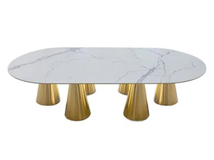 JAR-6 - Oval marble table - Table by Vela Arredamenti