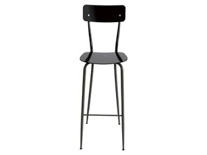 OLIVIA - Aluminium barstool with back - Stool by Vela Arredamenti