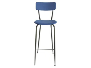 OLIVIA - Fabric barstool with back - Stool by Vela Arredamenti