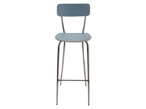 OLIVIA - Wooden barstool with back - Stool by Vela Arredamenti