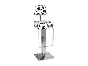 SG019 - Upholstered Eco-leather stool with back - Stool by Vela Arredamenti