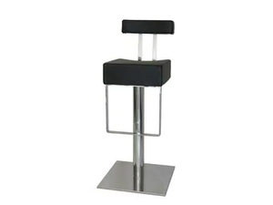 SG082 - Upholstered Eco-leather stool with back - Stool by Vela Arredamenti