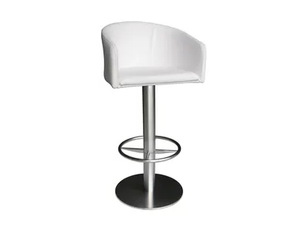 ZEUS - Upholstered stool with back - Stool by Vela Arredamenti