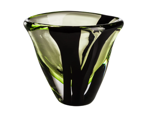 BLACK BELT OVALE - Blown glass vase - Styling by VENINI