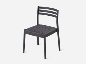 BOGART - Stackable chair with wooden structure and paper rope seat - Chair by Vergés