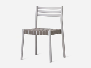 BOGART - Stackable wooden chair with elastic textile seat - Chair by Vergés