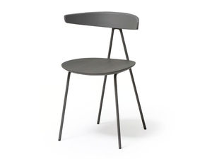 COMPASS - Wooden chair with steel structure - Chair by Vergés