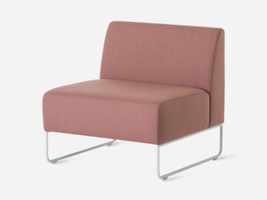 DULA - Sled base modular fabric armchair - Armchair by Vergés