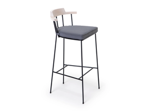 MIM - High powder coated steel stool with armrests - Stool by Vergés