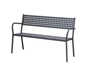 ALICE - Metal garden bench with armrests - Bench by Vermobil