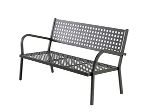 ALICE - Metal garden bench with armrests - Bench by Vermobil