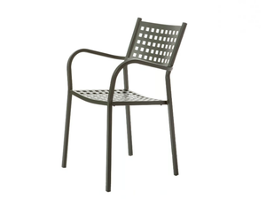 ALICE - Stackable metal garden chair with armrests - Chair by Vermobil