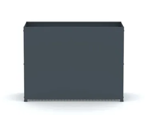 BOX L - Rectangular metal planter - Outdoor furniture by Vermobil