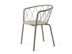 DAISY - Stackable metal garden chair with armrests - Chair by Vermobil