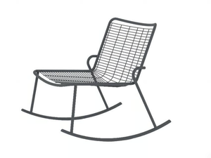 ROMA - Rocking metal garden armchair - Armchair by Vermobil