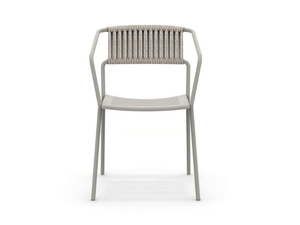 SLOT - Stackable metal garden chair with armrests - Chair by Vermobil