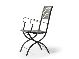 SPRINGTIME - Folding metal garden chair with armrests - Chair by Vermobil