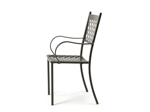 SUMMERTIME - Stackable metal garden chair with armrests - Chair by Vermobil