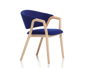 CAMDEN 02 - Stackable easy chair with armrests - Armchair by Very Wood