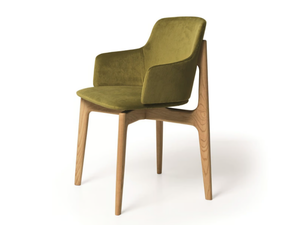 EGADI 02 - Upholstered fabric chair with armrests - Chair by Very Wood