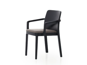 URBAN 12 - Stackable ash chair with armrests - Chair by Very Wood