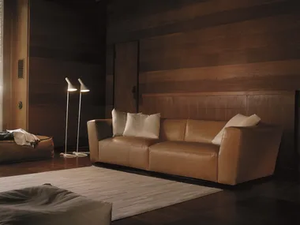 ELLIOT - Sectional leather sofa with removable cover - Sofa by Verzelloni
