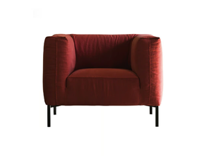 FOLD - Fabric armchair with removable cover with armrests - Armchair by Verzelloni
