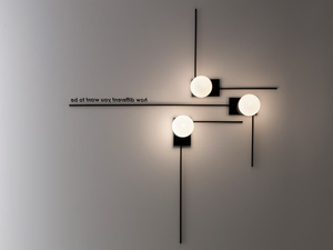 FRAMMENTI DI MULTIPLO - Glass and steel wall lamp / ceiling lamp - Wall lamp by Vesoi