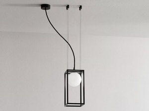 MULTIPLO - LED glass and steel pendant lamp - Ceiling lamp by Vesoi