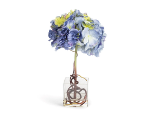 ETERNITY HYDRANGEA CUBE - Floral composition with glass vase - Styling by VGnewtrend