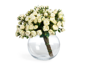 ETERNITY SFERA ROSES - Floral composition with glass vase - Styling by VGnewtrend
