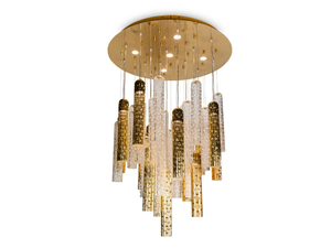 NEW PIPE ROUND - Murano glass pendant lamp - Ceiling lamp by VGnewtrend