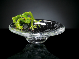 TRAY WITH FROG - Glass centerpiece - Styling by VGnewtrend
