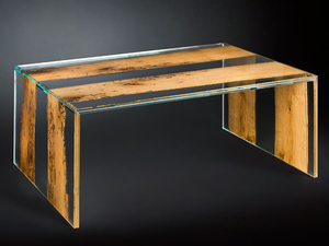 VENEZIA - Rectangular wood and glass coffee table - Coffee table by VGnewtrend