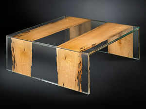 VENEZIA - Square wood and glass coffee table - Coffee table by VGnewtrend