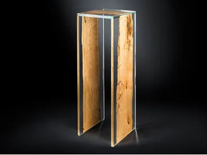 VENEZIA - Wood and glass high table - Table by VGnewtrend