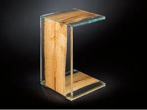 VENEZIA - Wood and glass side table - Coffee table by VGnewtrend