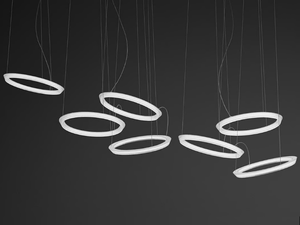 HALO CIRCULAR - Methacrylate pendant lamp - Ceiling lamp by Vibia