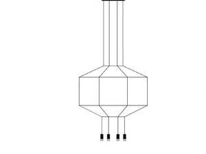 WIREFLOW 0300 / 0400 - LED aluminium pendant lamp - Ceiling lamp by Vibia